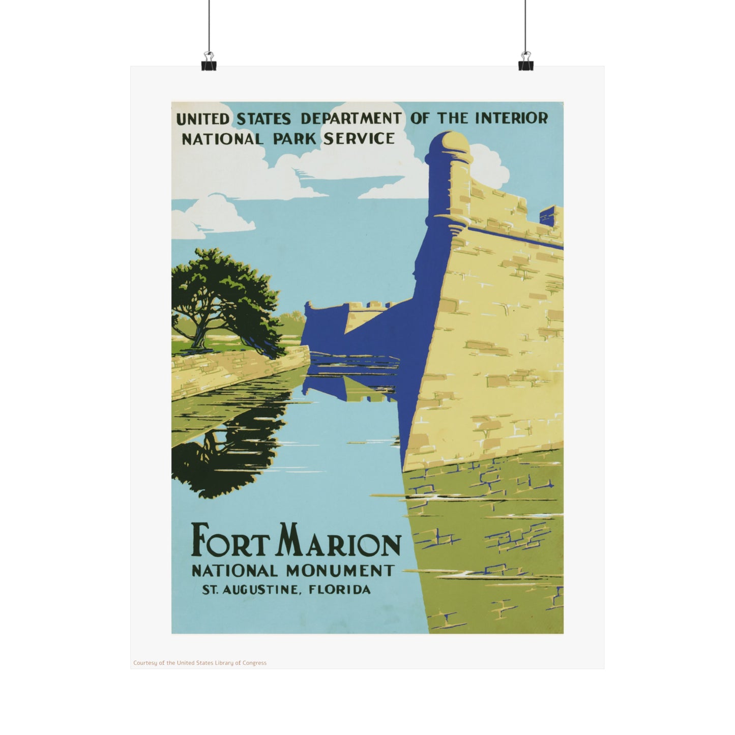 Fort Marion Illustration Vertical Poster