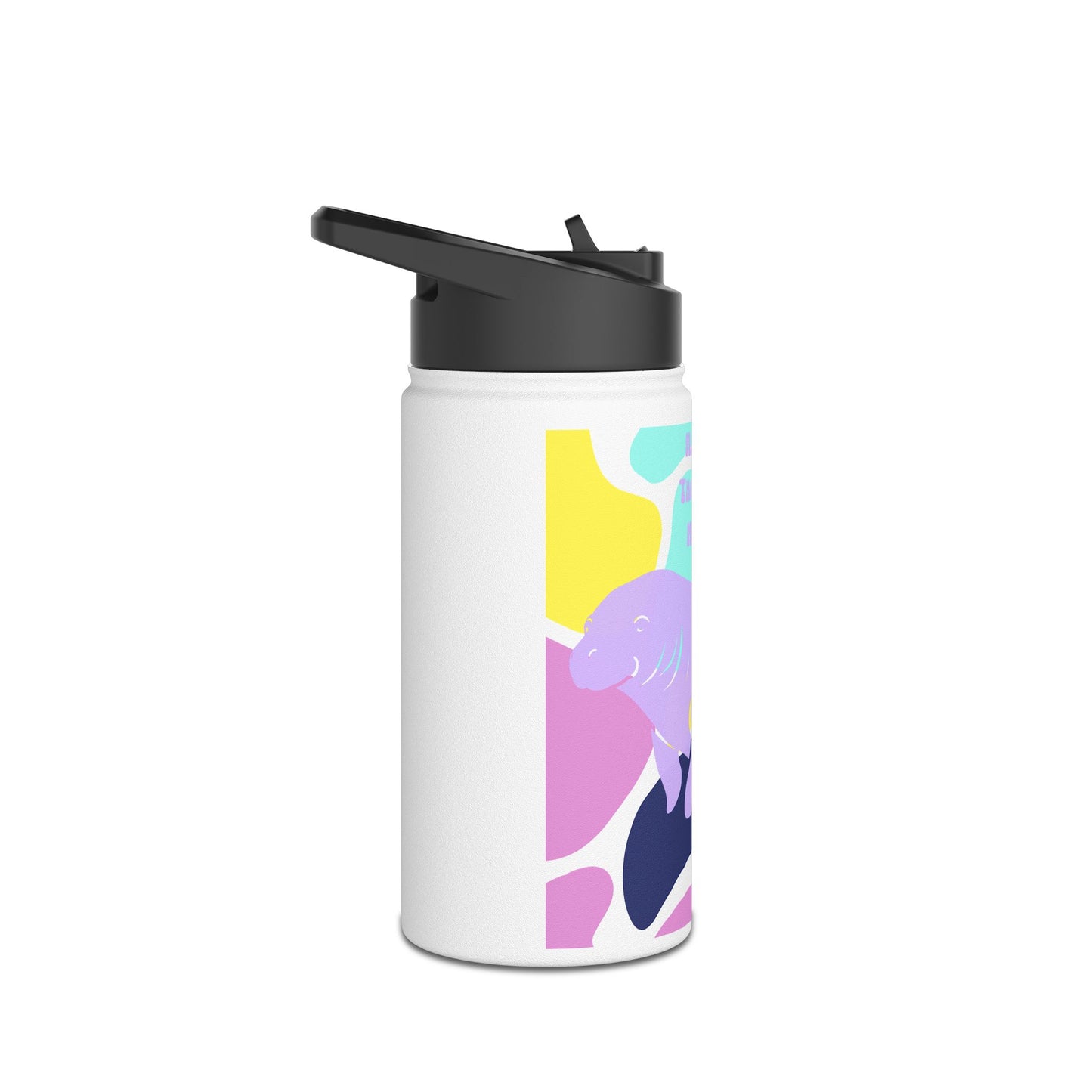 The Original Mermaid Manatee Stainless Steel Water Bottle, Standard Lid