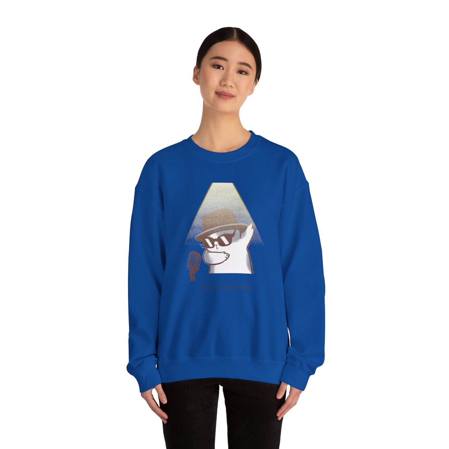 Blues Cat Unisex Heavy Blend™ Crewneck Sweatshirt