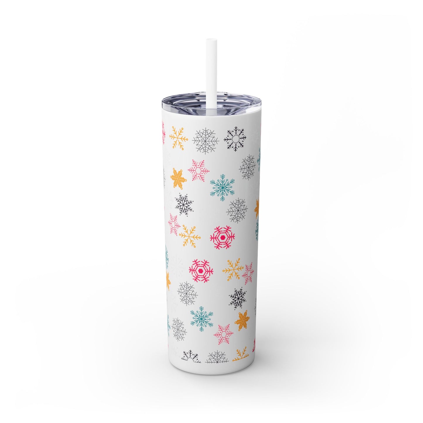 Vaso con pajita Let it Snow Rainbows, 20 oz