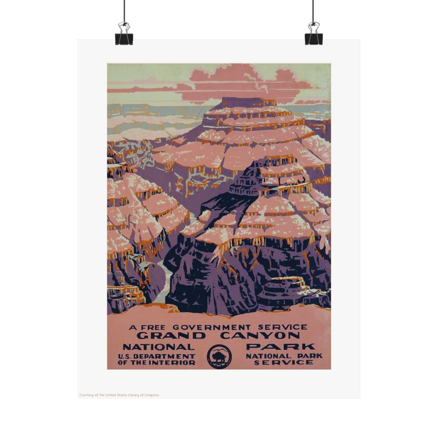 The Grand Canyon Illustration Vertical Poster