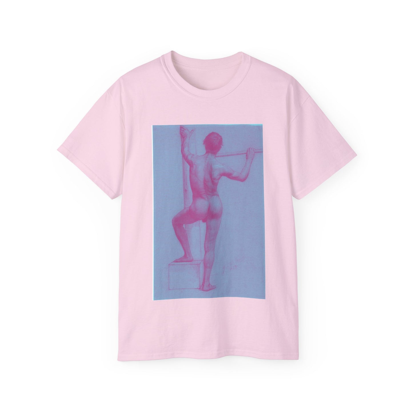 Gustav Klimt, Male Nude with Left Foot on a Pedestal 1879 Unisex Ultra Cotton Tee