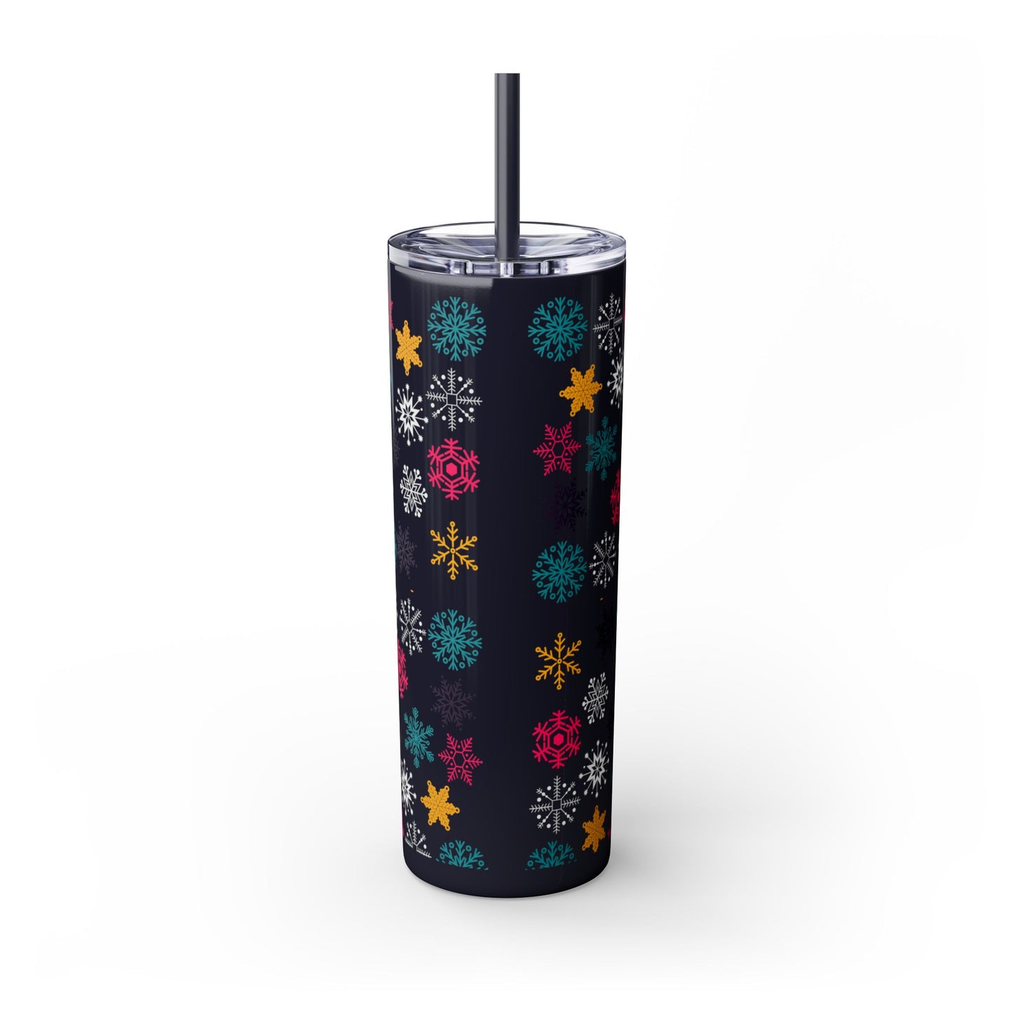 Vaso con pajita Let it Snow Rainbows, 20 oz