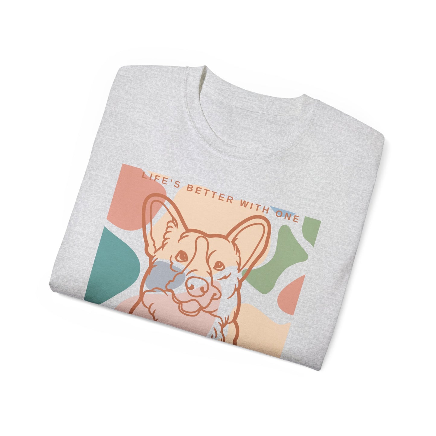 Cute Corgi Unisex Ultra Cotton Tee Two Sided