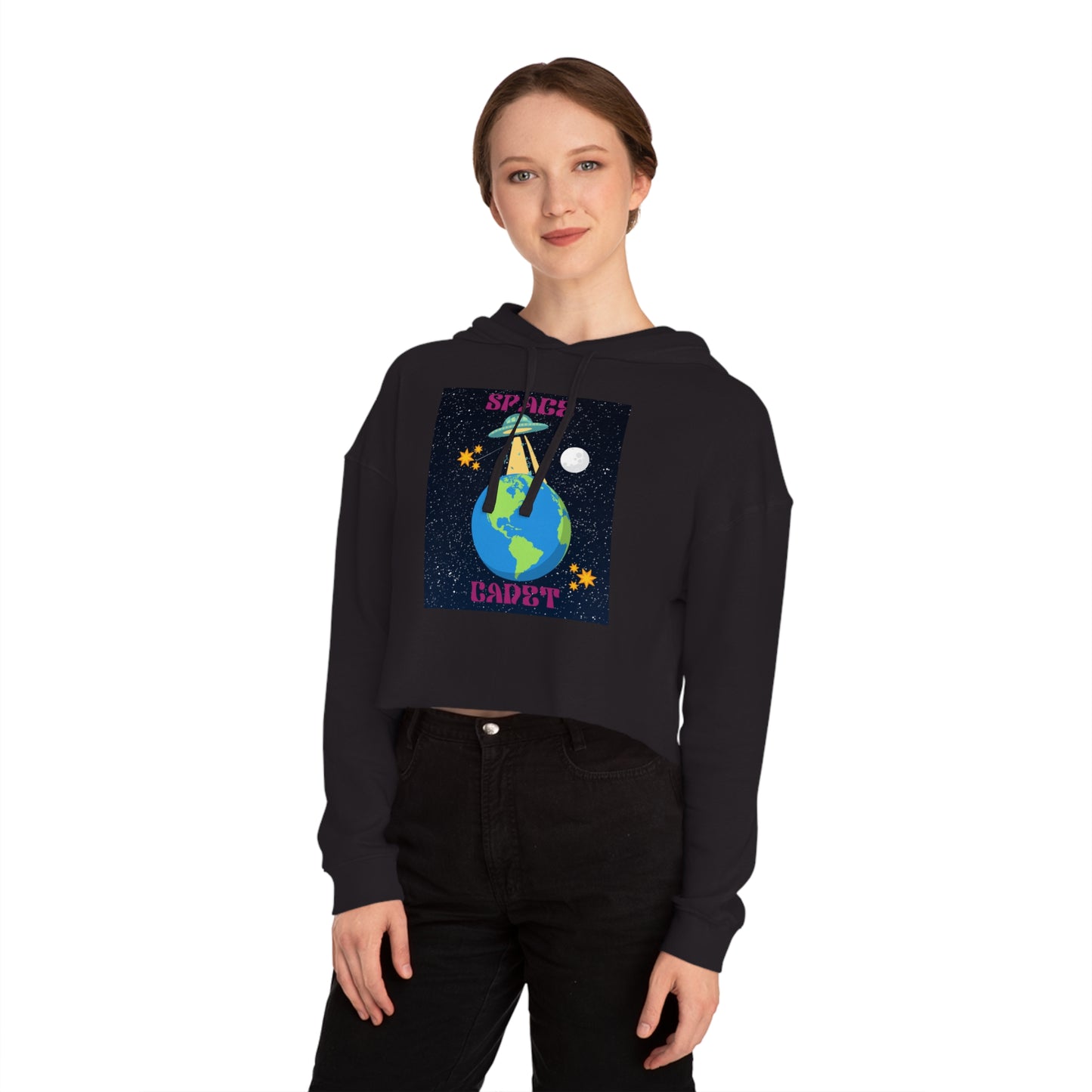 Space Cadet Women’s Cropped Hooded Sweatshirt