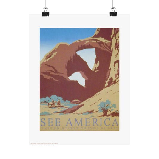 See America Two Illustration Vertical Poster