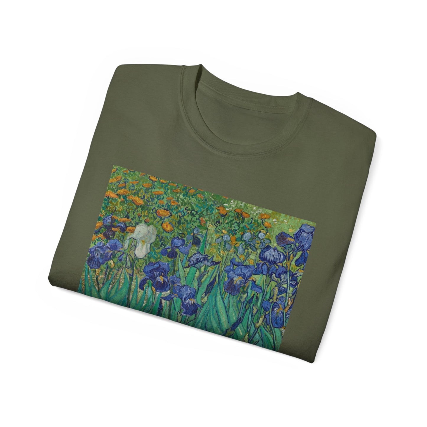 Camiseta unisex de algodón ultrafino con la imagen de los lirios rasgados de Van Gogh, 1889, UE