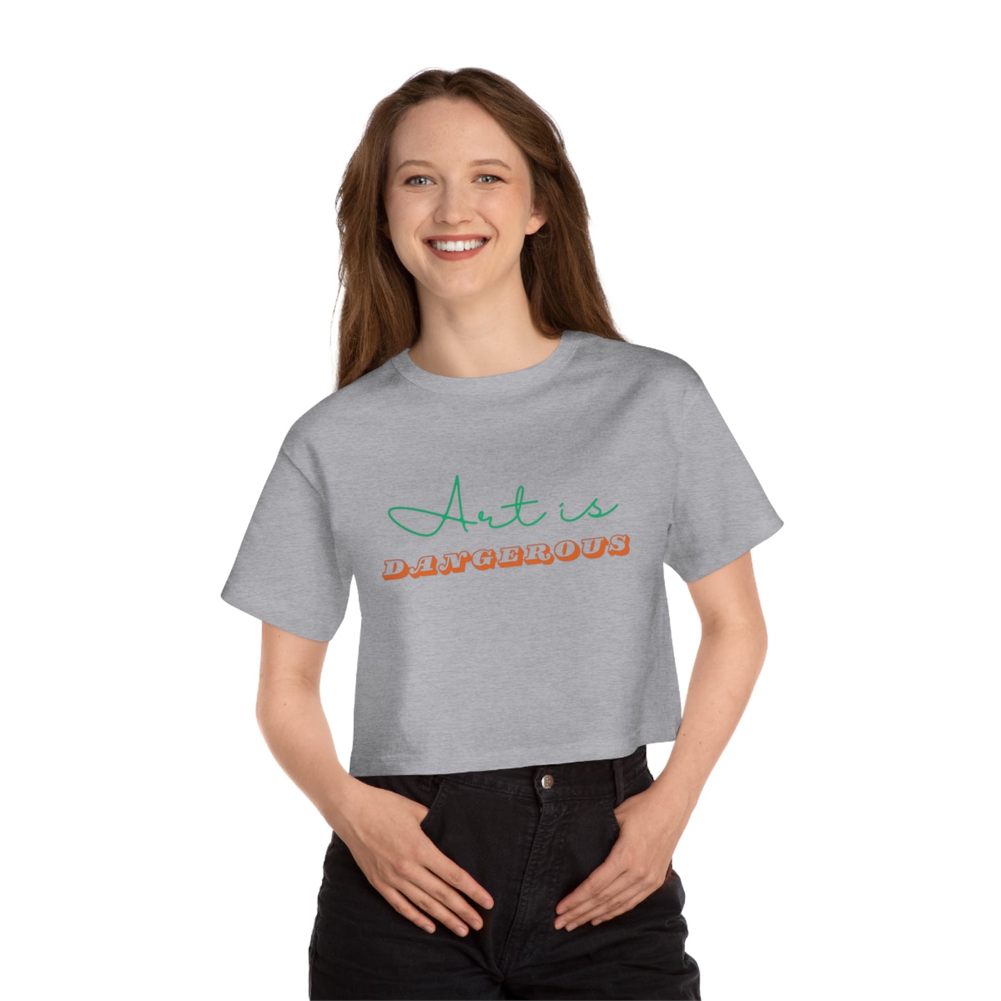 Art is Dangerous  Champion Women's Heritage Cropped T-Shirt