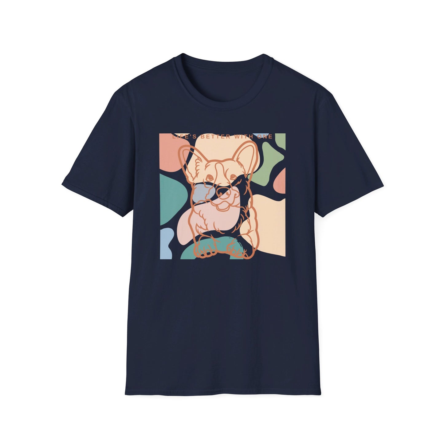 Cute corgi Unisex Softstyle T-Shirt Two Sided