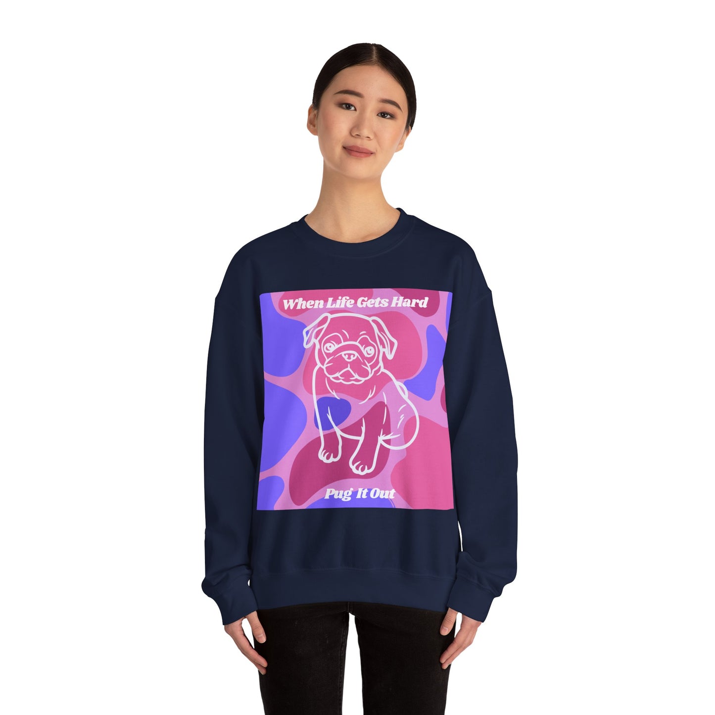 Charming Pug Unisex Heavy Blend™ Crewneck Sweatshirt EU