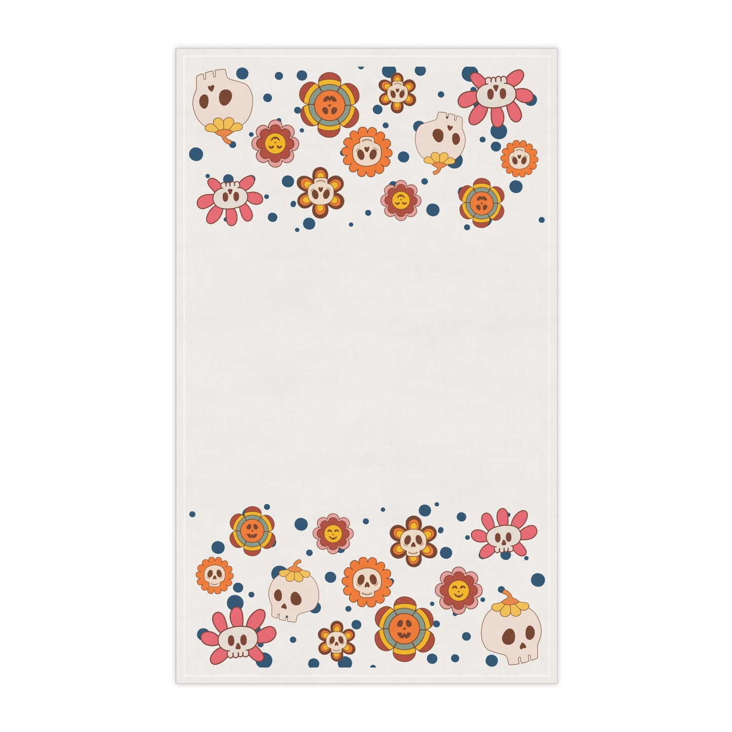 Skull Flowers White Towels cotton