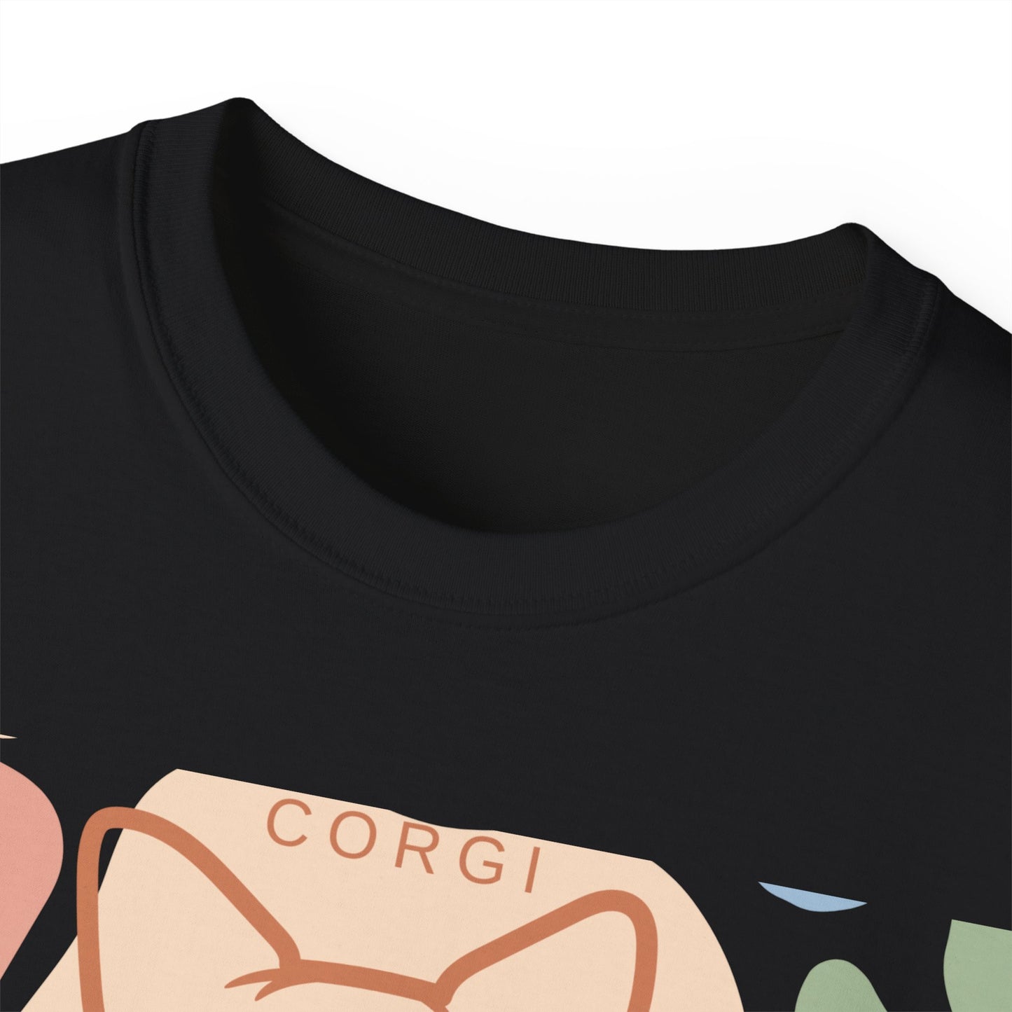 Linda camiseta unisex de algodón ultra fino con grupa de corgi 