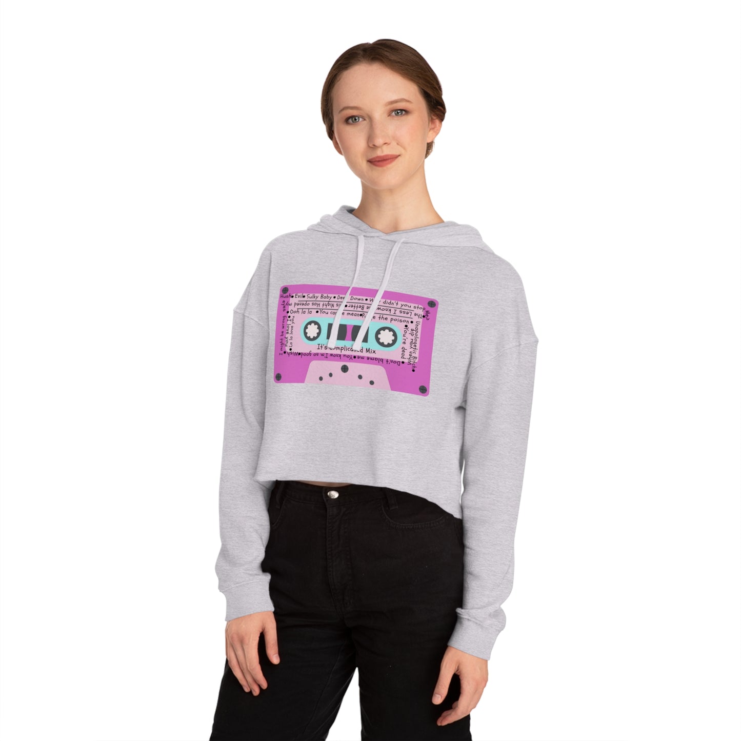 It's Complicated Women’s Cropped Hooded Sweatshirt