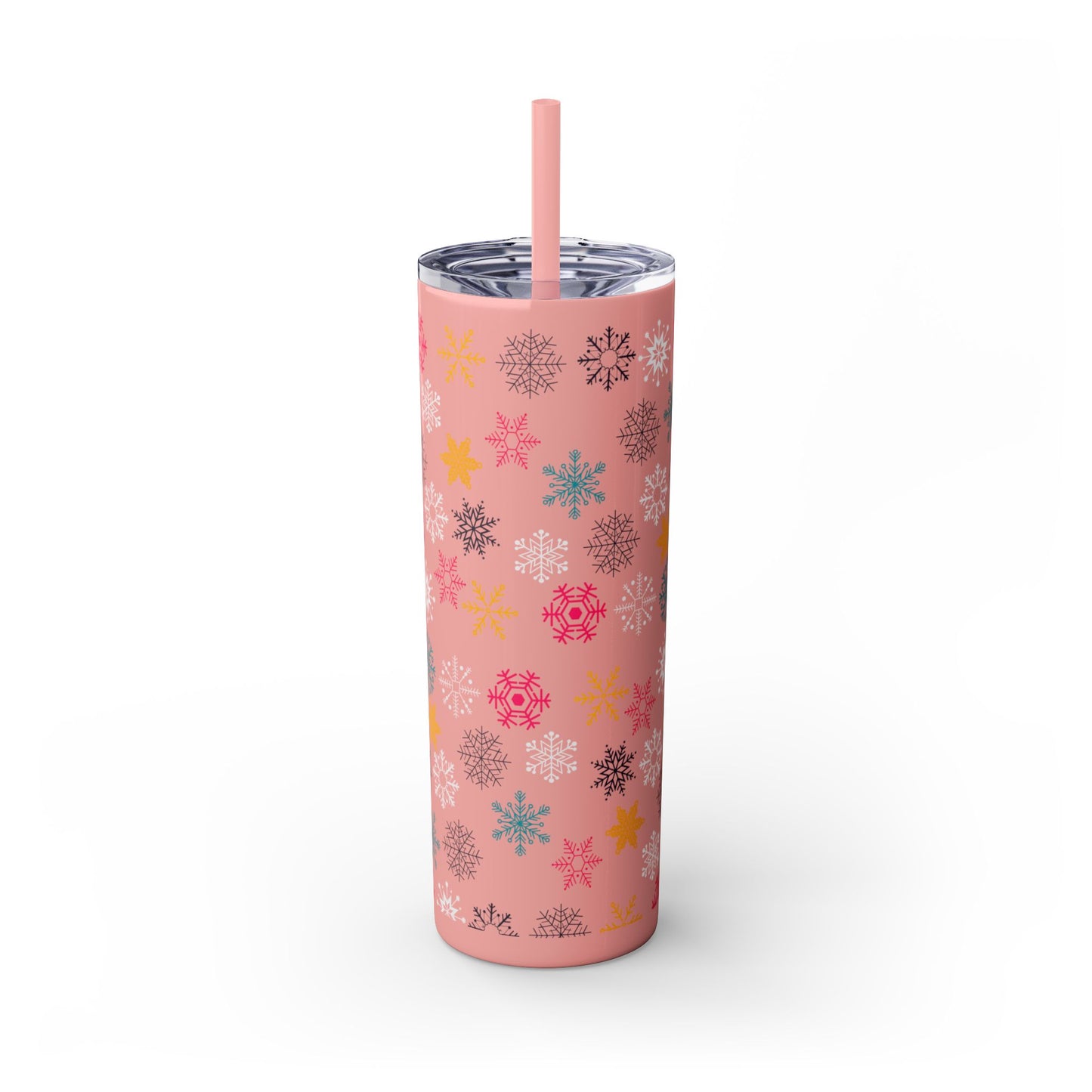 Vaso con pajita Let it Snow Rainbows, 20 oz