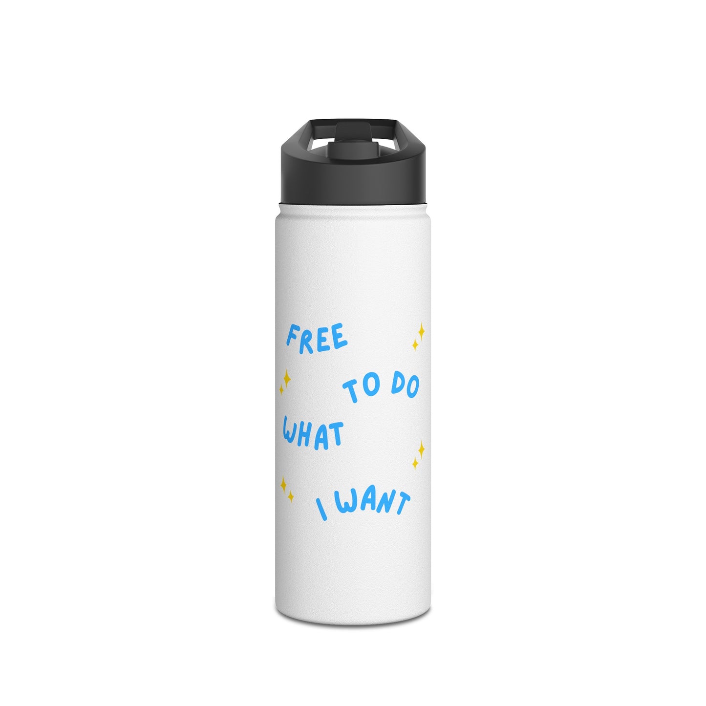 Free To Do What I Want Stainless Steel Water Bottle, Standard Lid