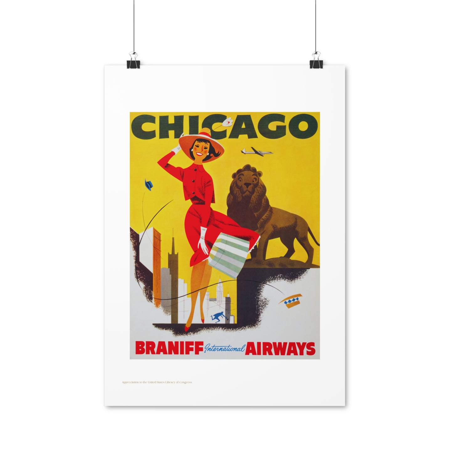 Chicago Illustration Vertical Poster EU