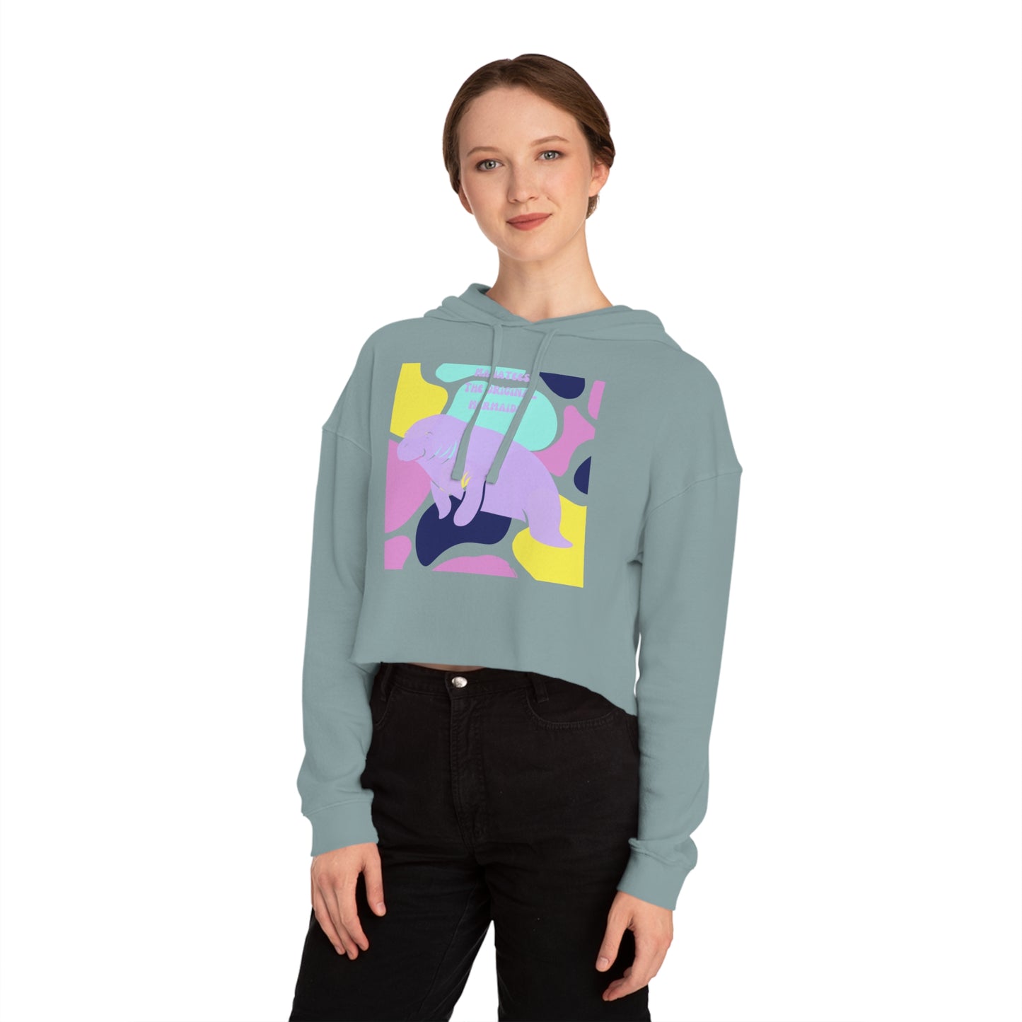 The Original Mermaid Manatee Crop Hoodie