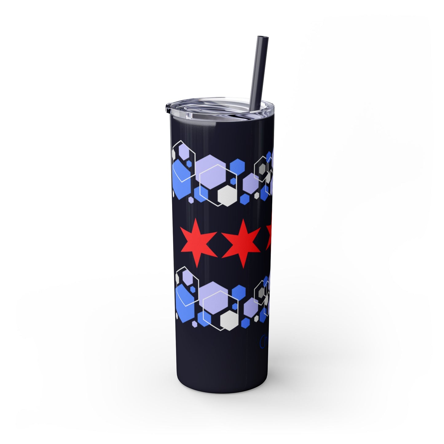 Modern Chicago Tumbler with Straw, 20oz