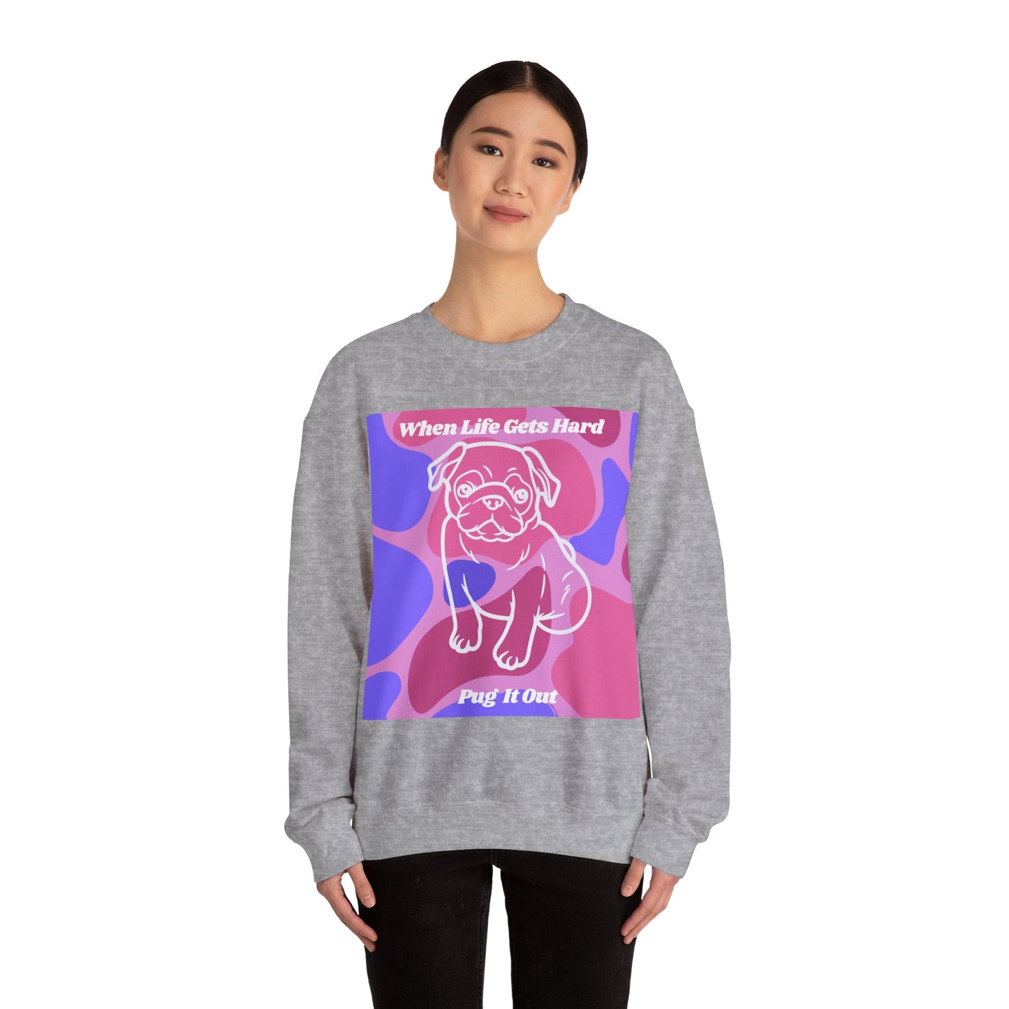 Charming Pug Unisex Heavy Blend™ Crewneck Sweatshirt EU