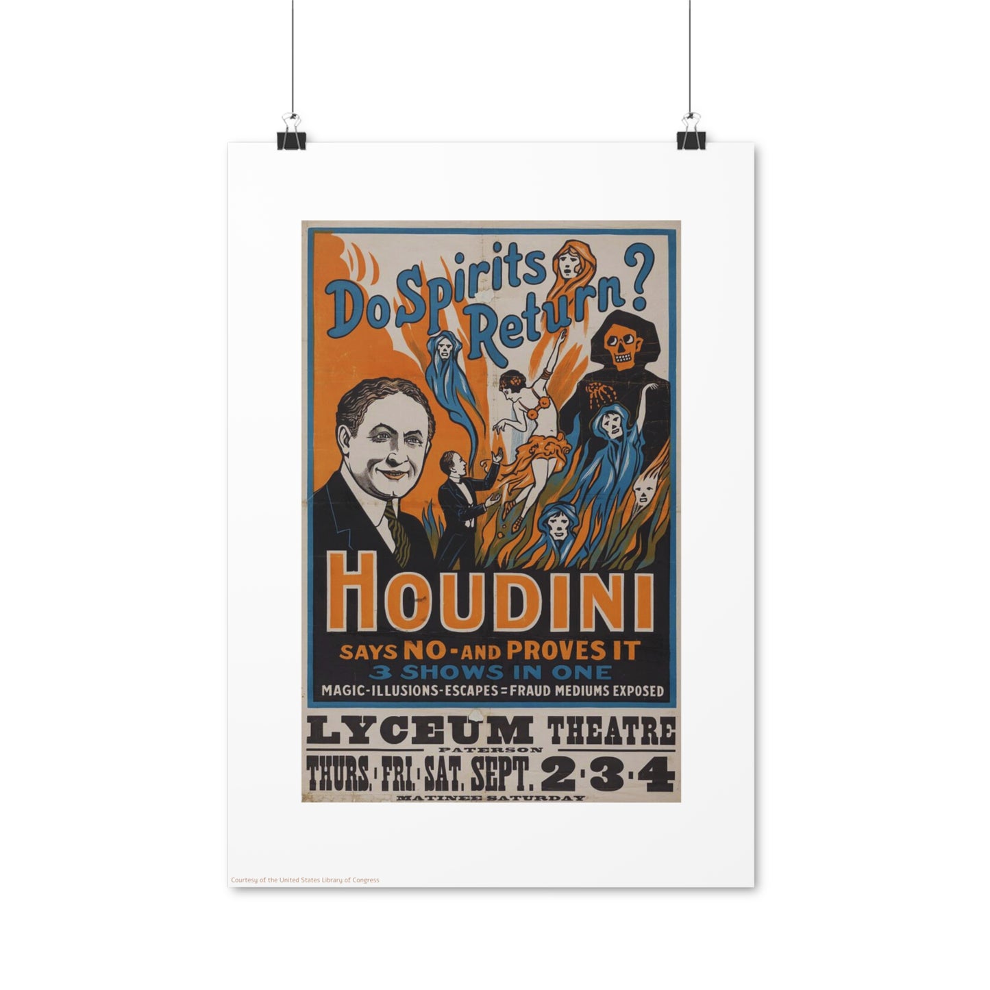 Houdini Illustration Vertical Poster EU