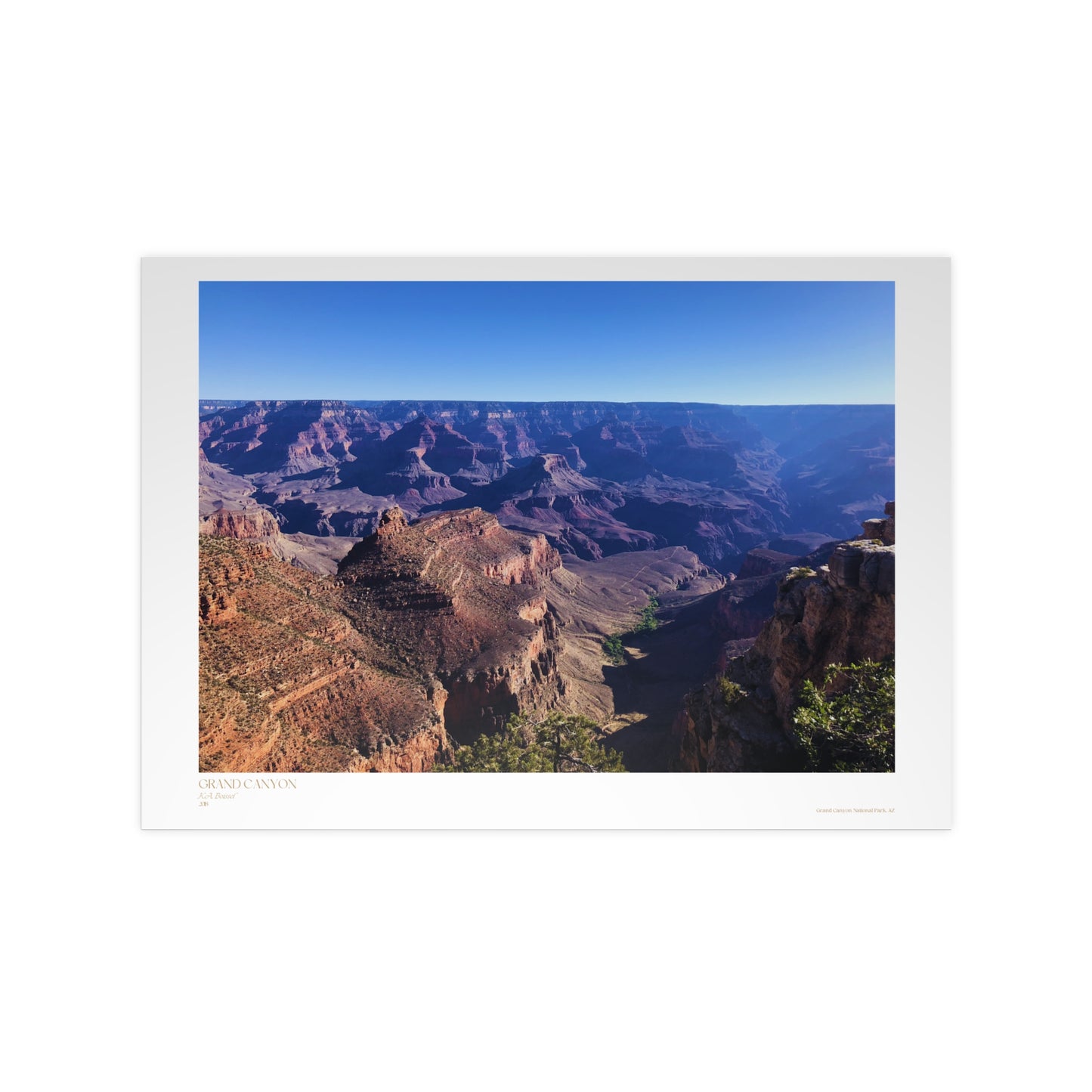 Pósteres horizontales con fotografías mate del Gran Cañón