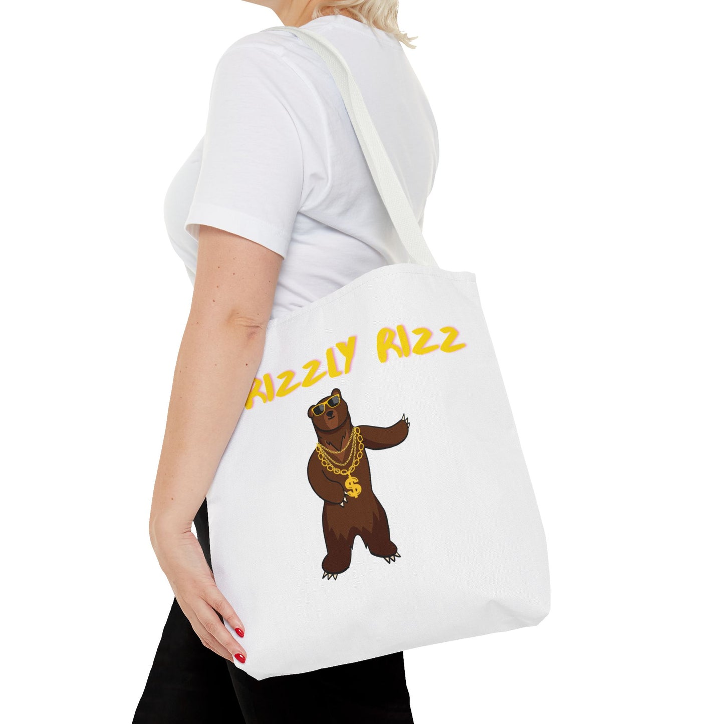 Grizzly Rizz Bear Tote Bag