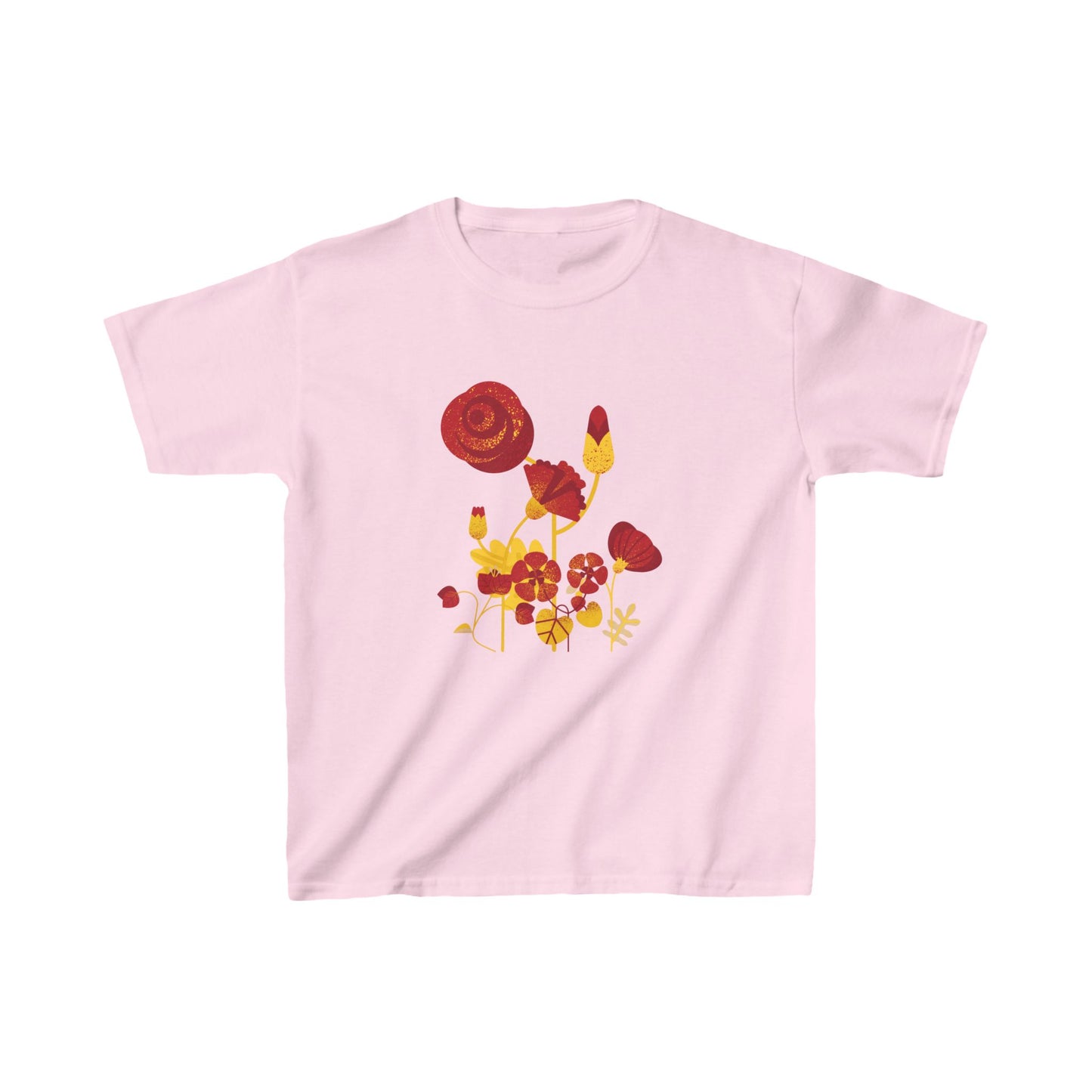 Retro Flowers Kids Heavy Cotton™ Tee EU