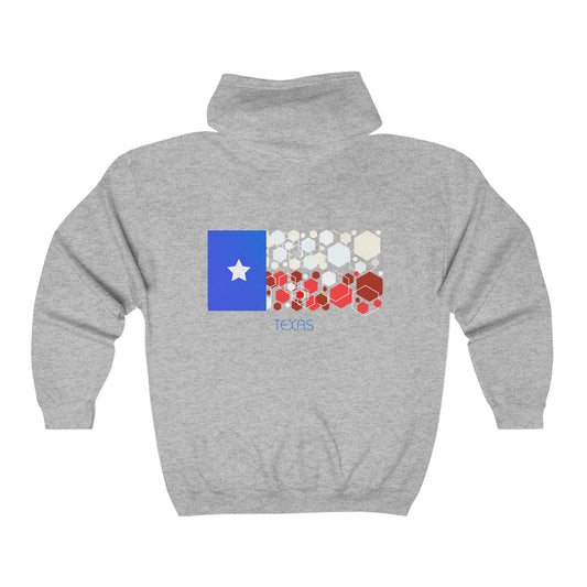 Sudadera unisex Modern Texas Heavy Blend™ con capucha y cierre completo 