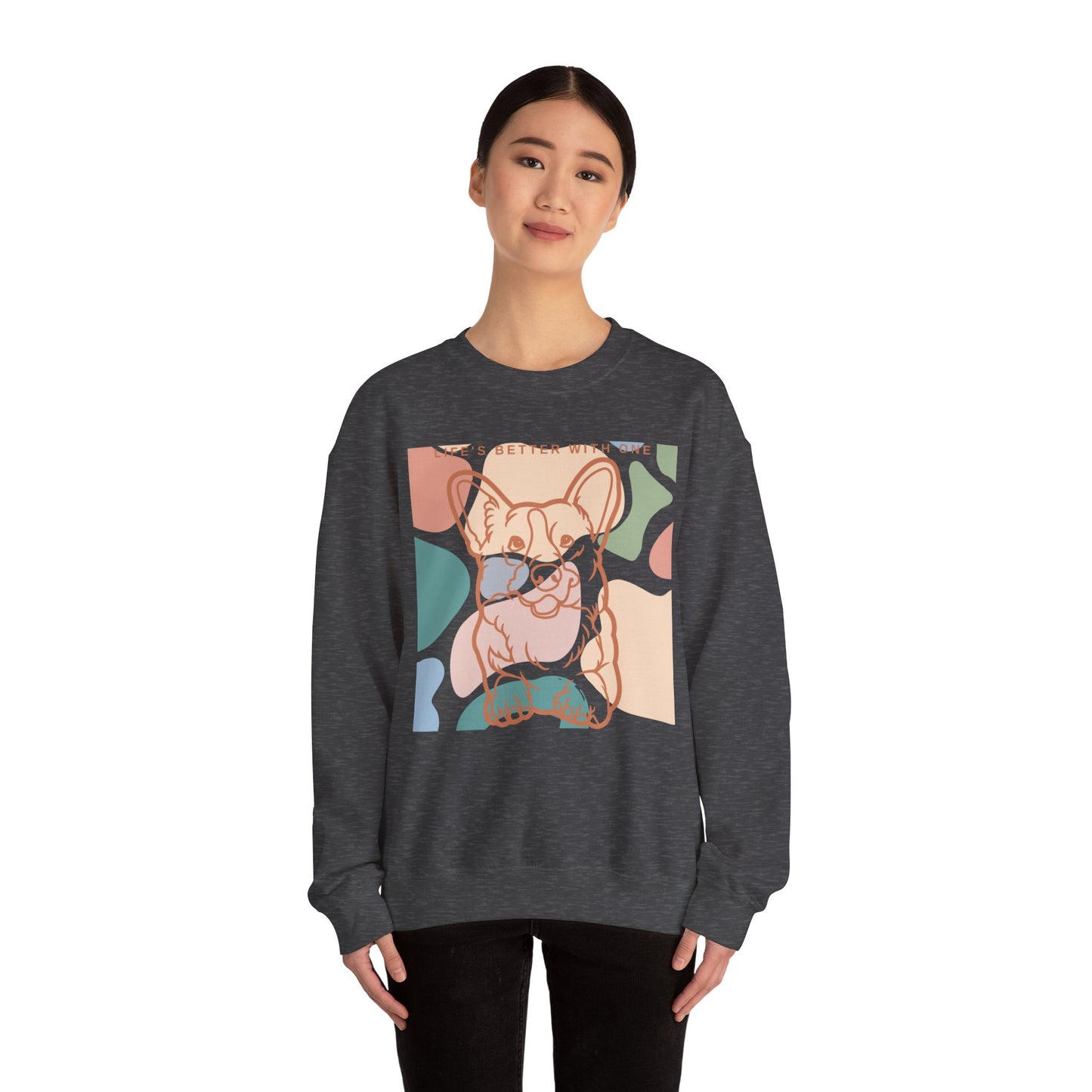 Cute Corgi Unisex Heavy Blend™ Crewneck Sweatshirt Two Sided