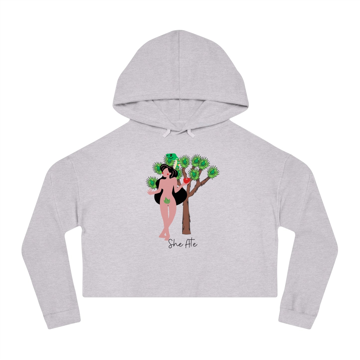 Eve She Ate Crop Hoodie