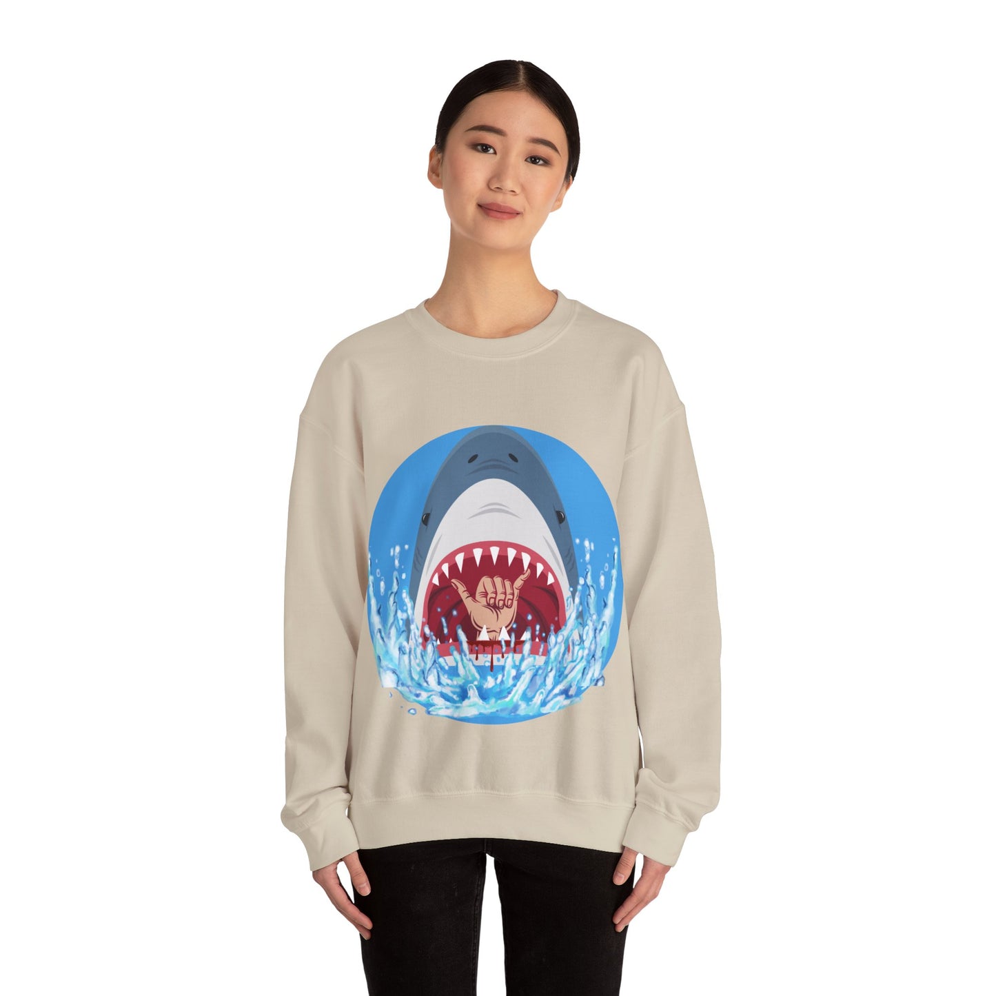 Surfin' Shark Unisex Heavy Blend™ Crewneck Sweatshirt EU