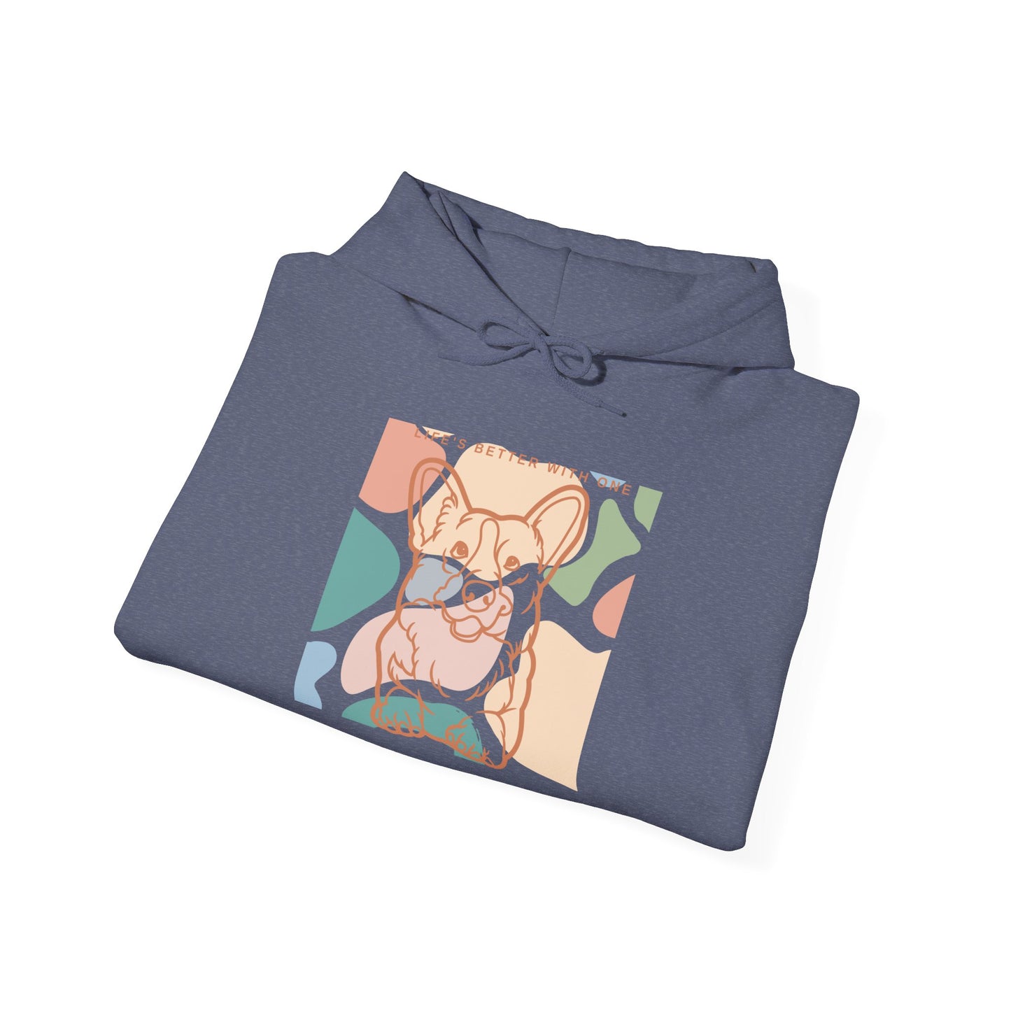 Sudadera unisex con capucha y mezcla pesada de dos caras de Corgi