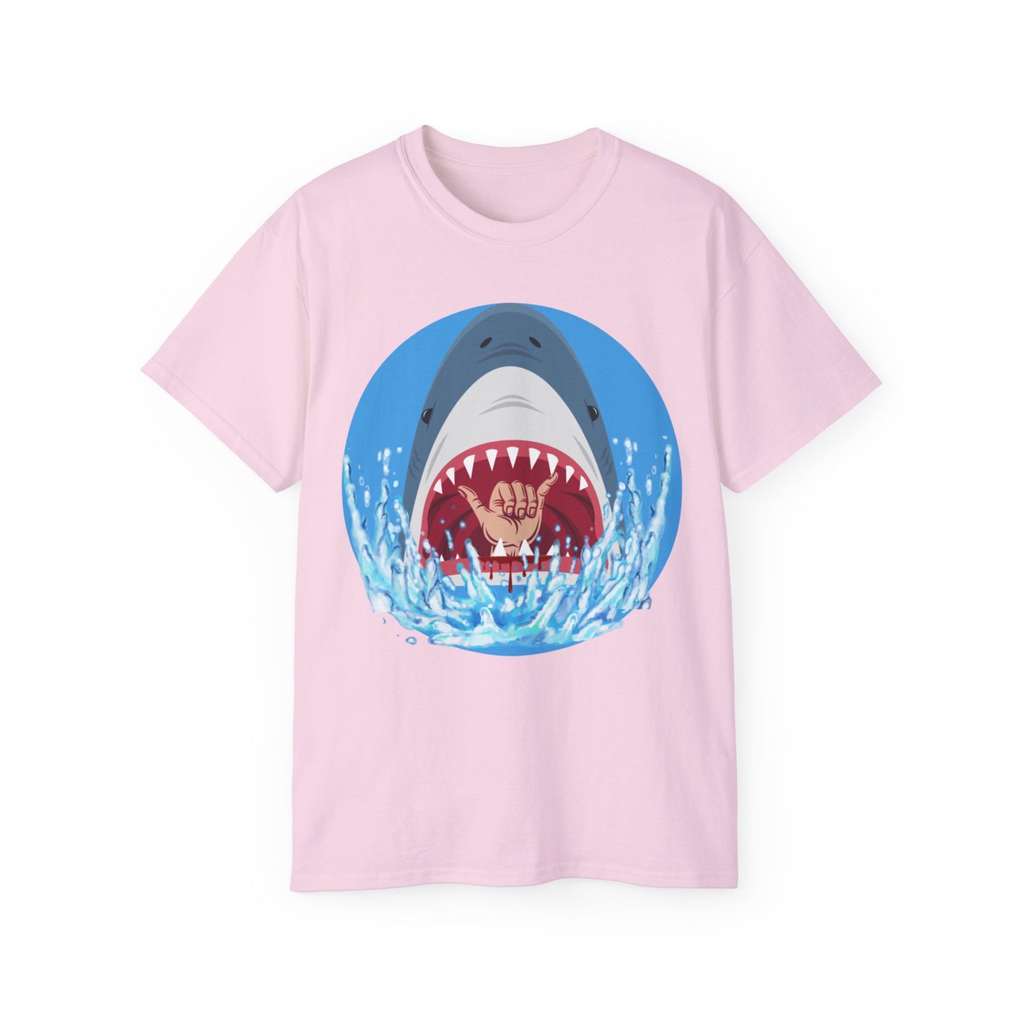 Camiseta unisex de algodón ultrafino Surfin' Shark de la UE 