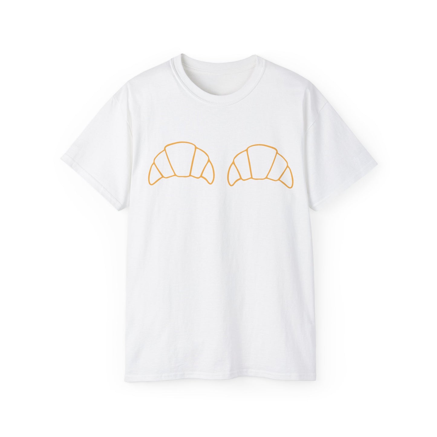 Camiseta unisex de algodón ultrafino con estampado de croissants Itty Bitty