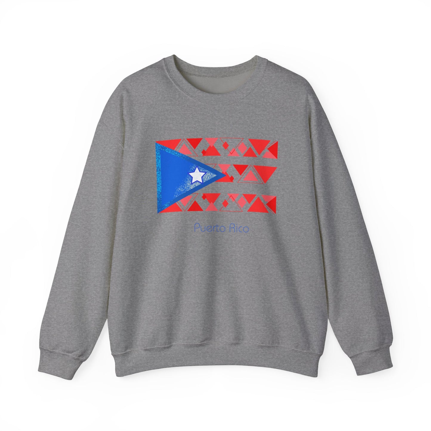 Sudadera unisex con cuello redondo y mezcla pesada Modern Puerto Rico