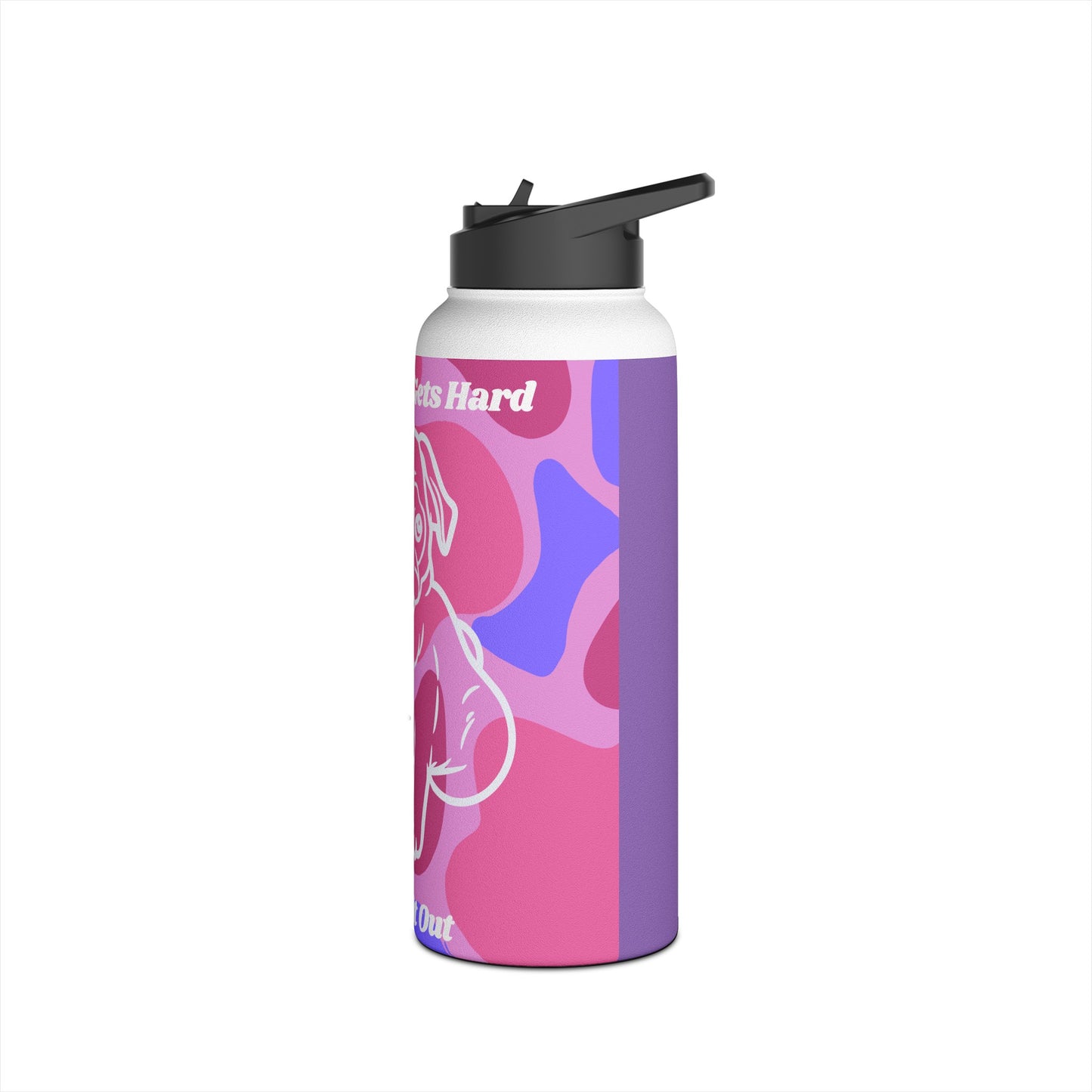 Charming Pug Stainless Steel Water Bottle, Standard Lid