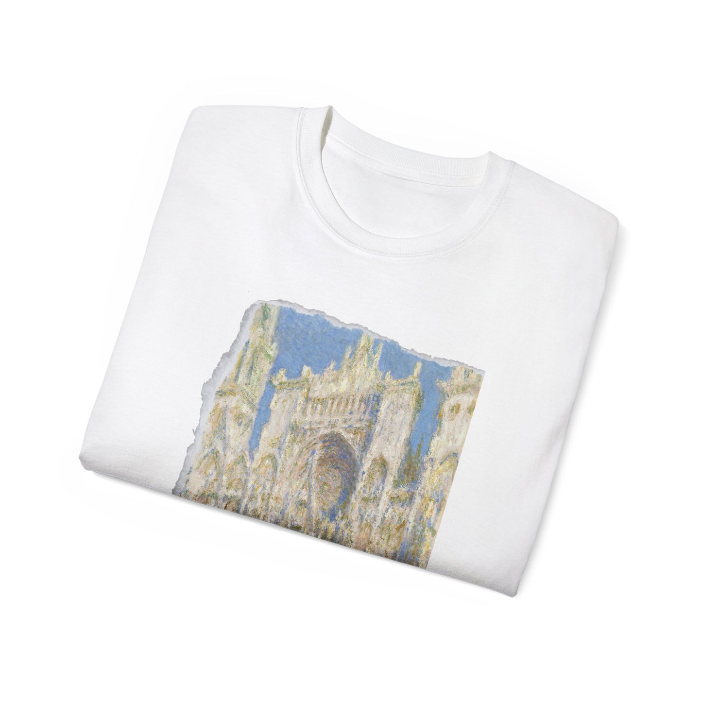 Camiseta de algodón ultradelgada de Claude Monet, catedral de Rouen, el portal al sol, 1894