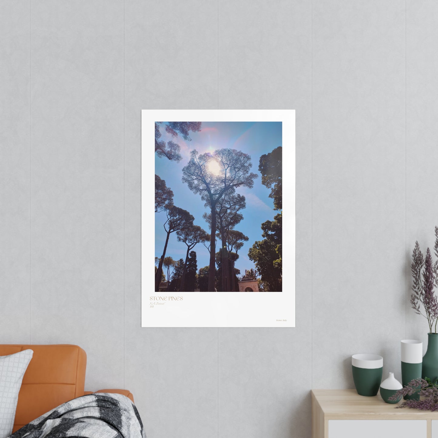 Stone Pines Rome, Italy Photograph Vertical Posters EU