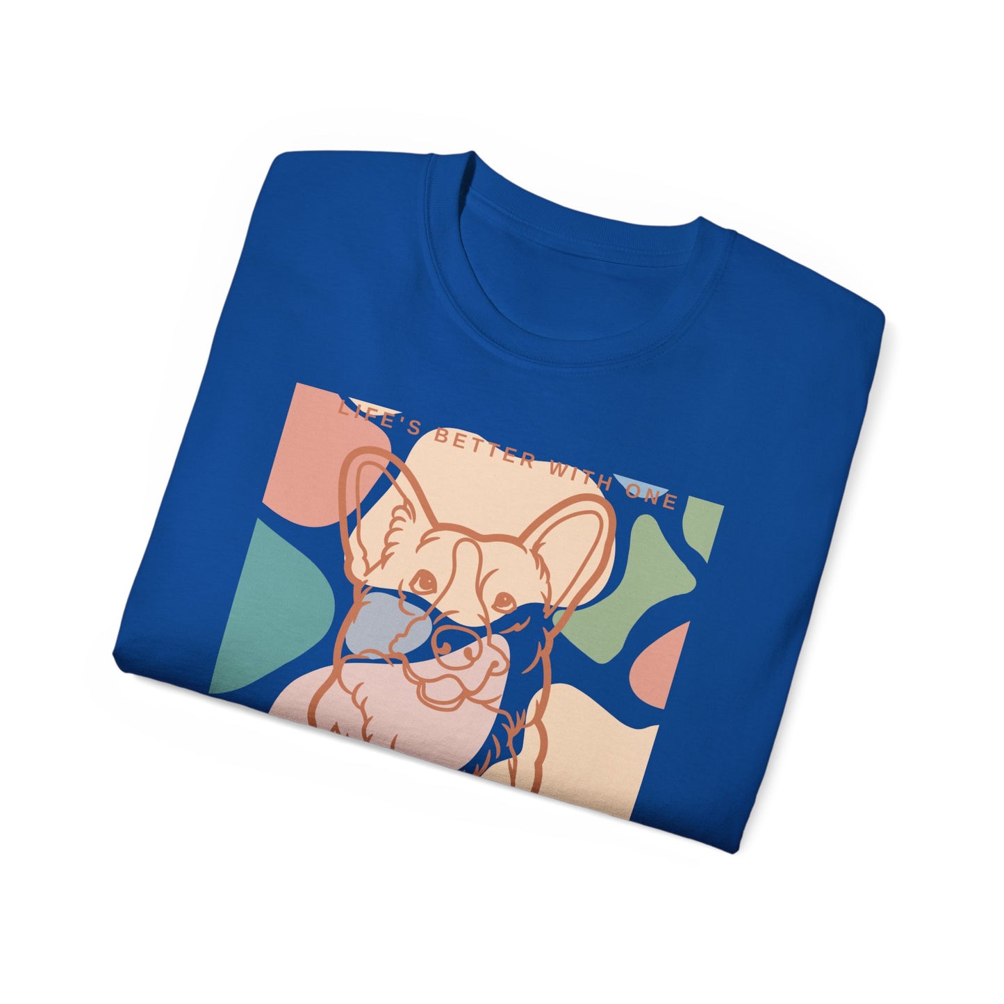 Linda camiseta unisex de algodón ultra fino Corgi 