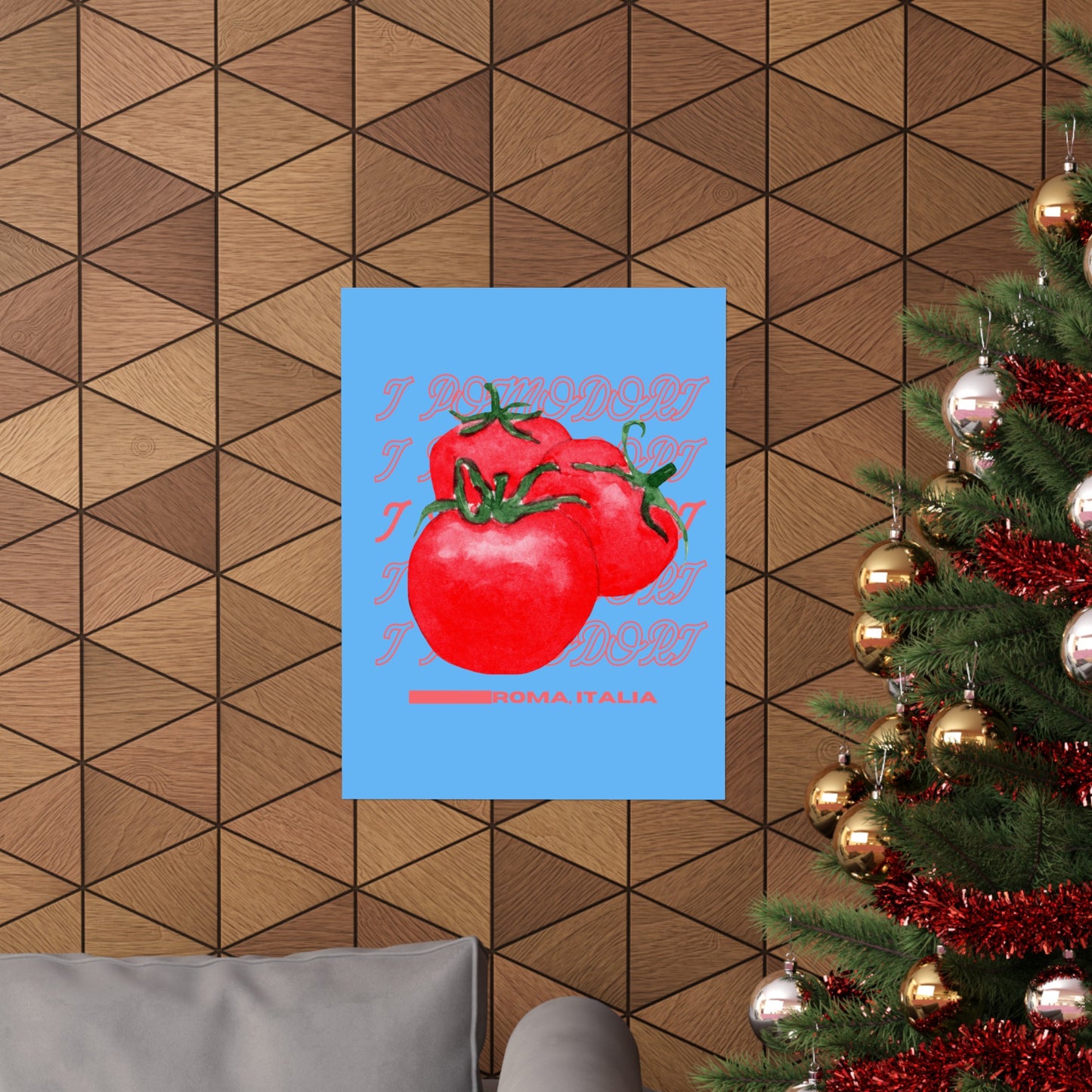 Tomatoes, Rome Italy Illustration Vertical Poster