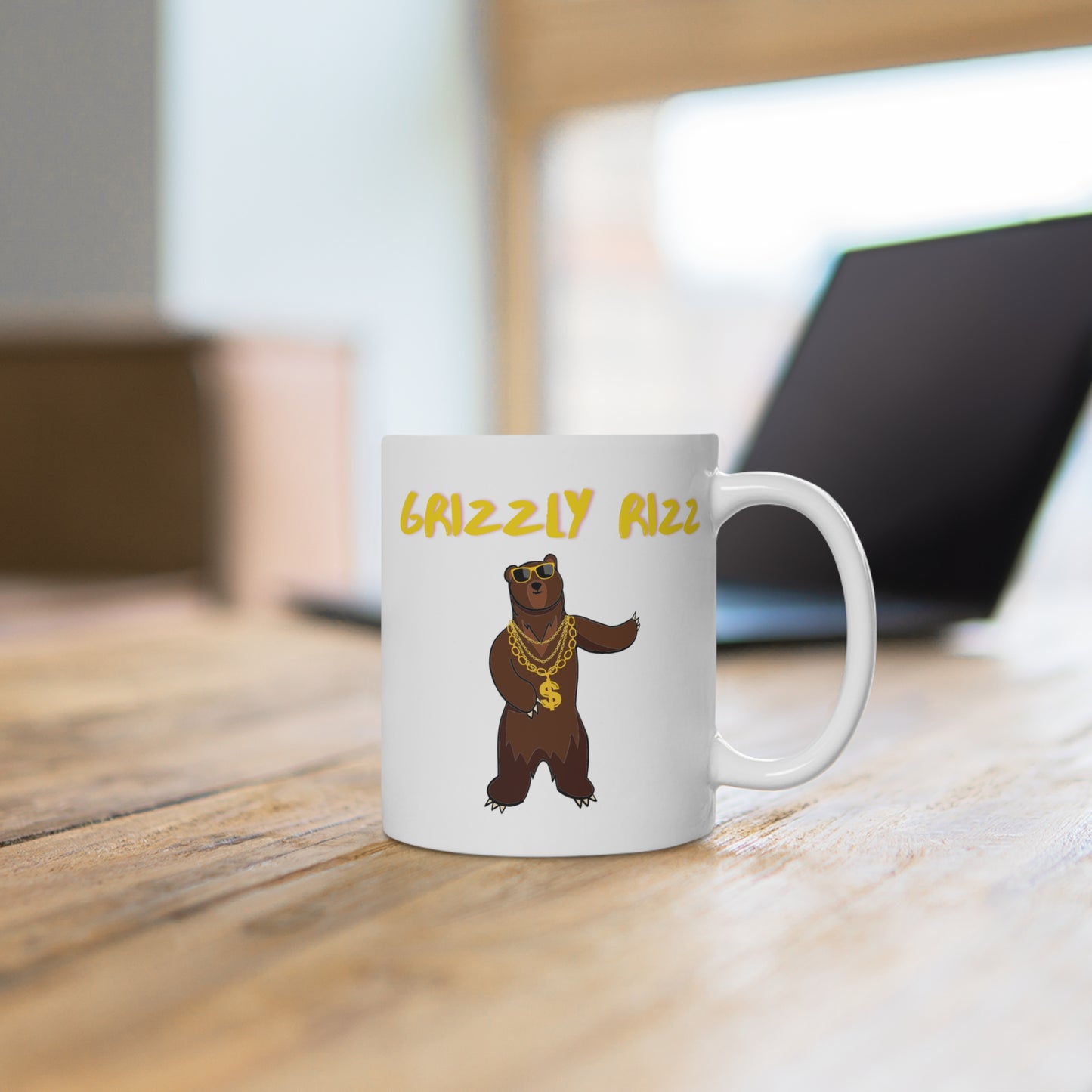 Copia de la taza del oso Grizzly Rizz de 11 oz