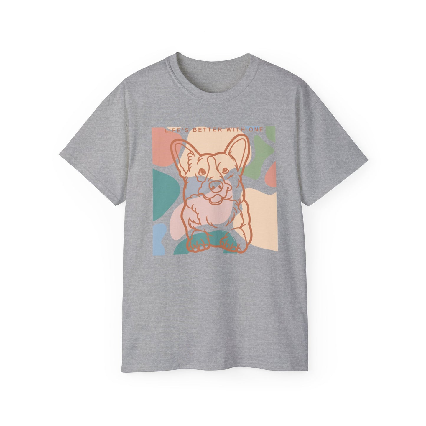 Linda camiseta unisex de algodón ultra fino Corgi 