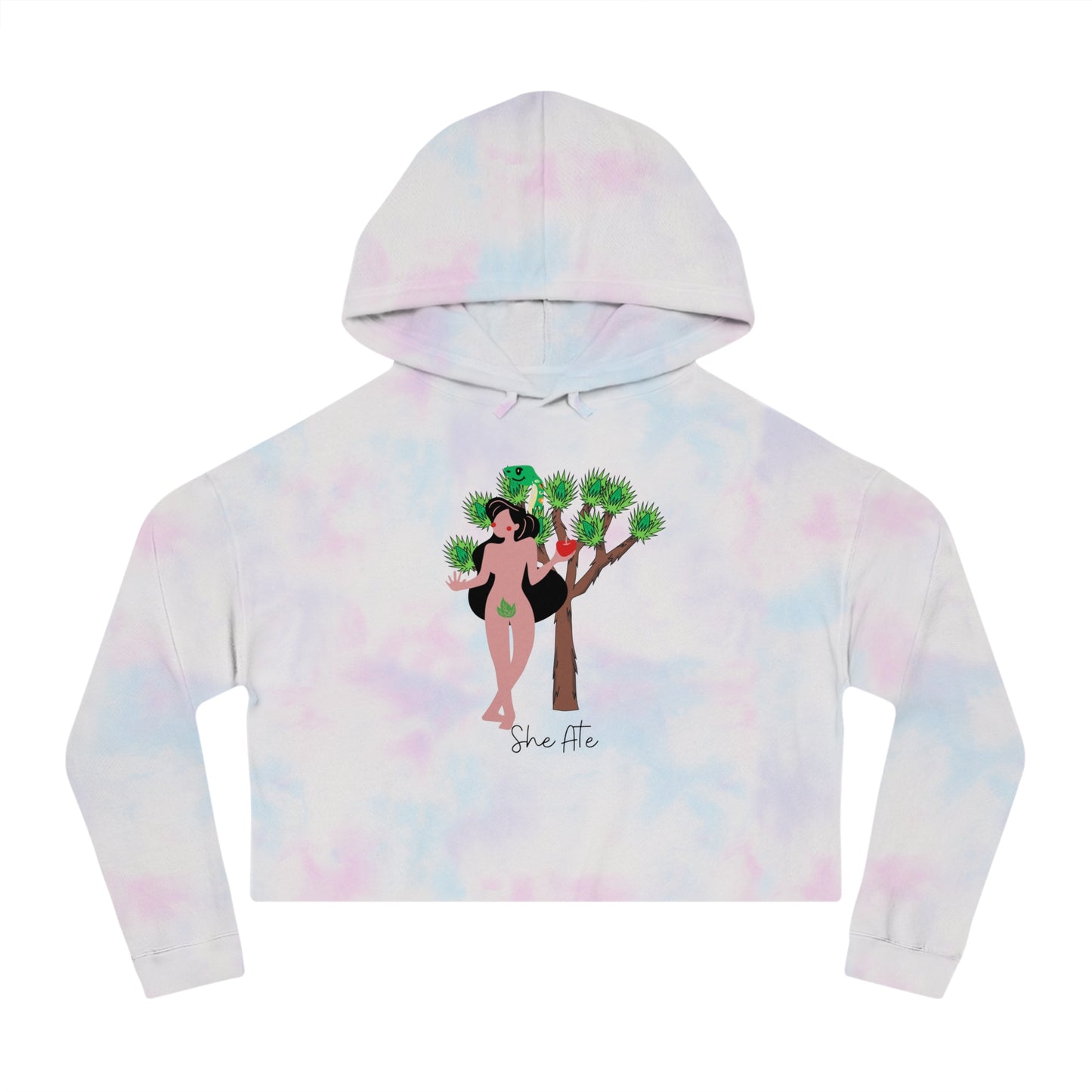 Eve She Ate Crop Hoodie