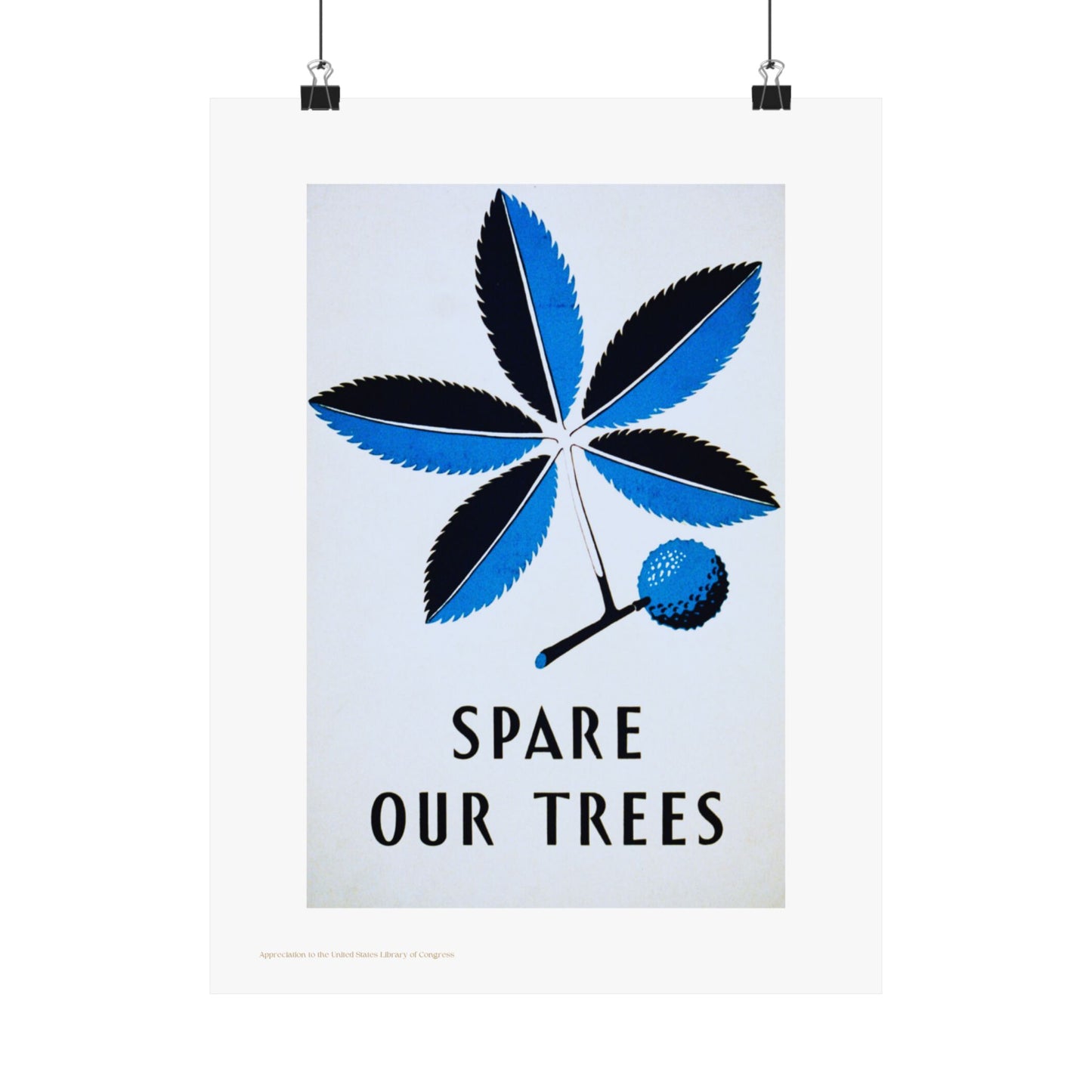 Spare Our Trees Buckeyes Illustration Vertical Poster