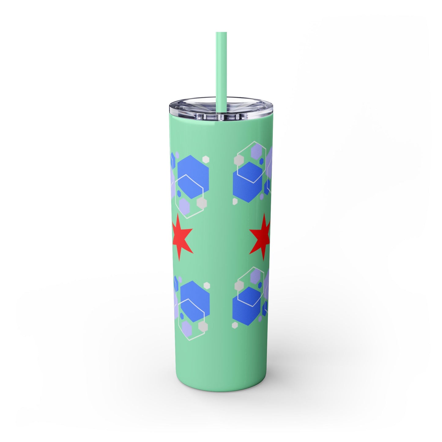 Modern Chicago Tumbler with Straw, 20oz