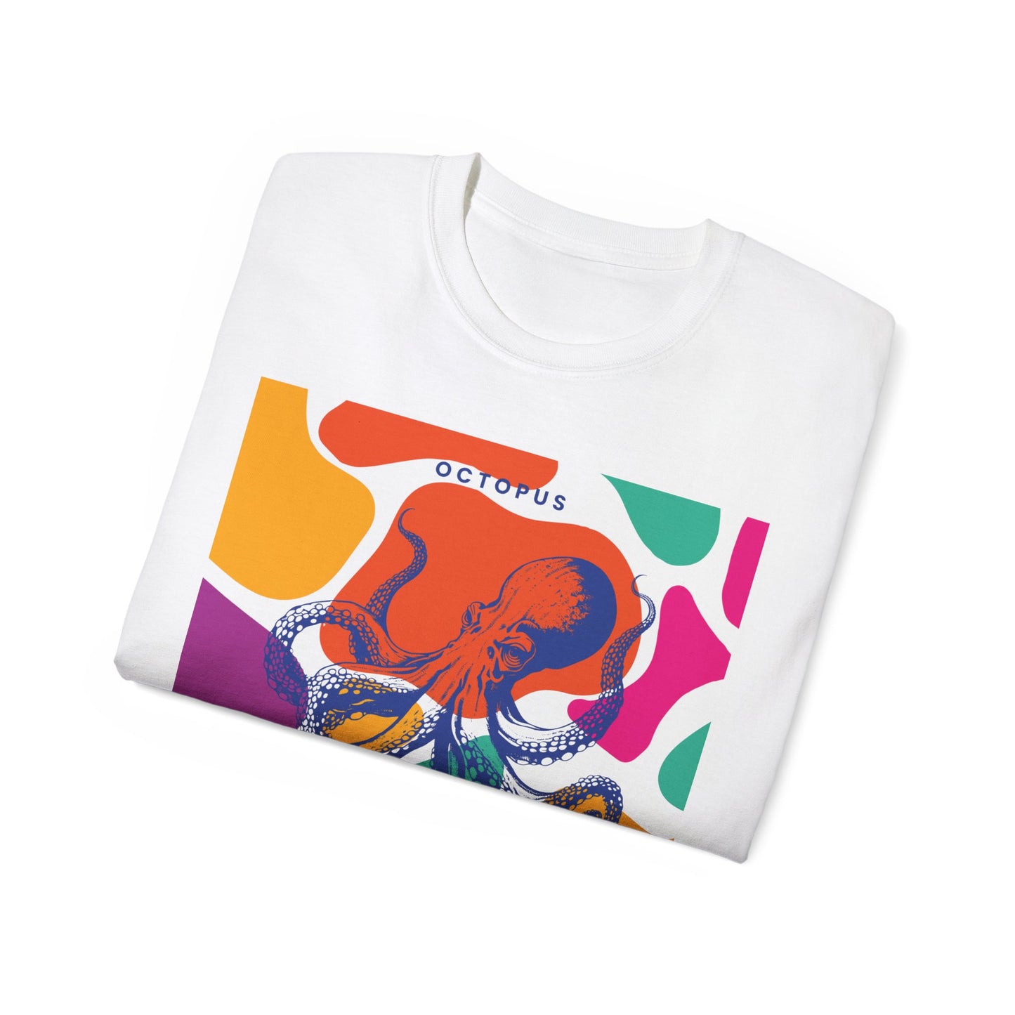 Camiseta unisex de algodón ultra suave con diseño de pulpo Squishy Sea Genius de la UE 