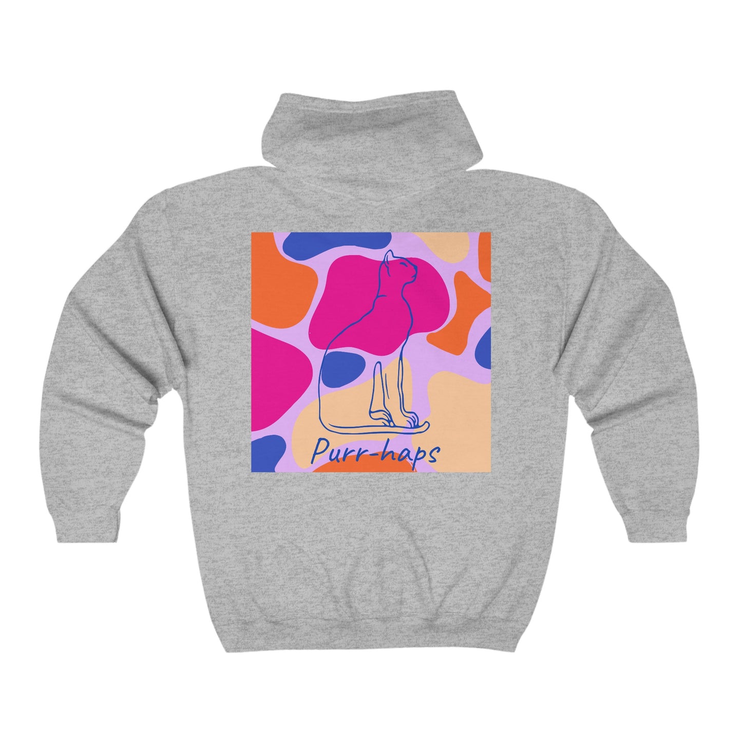 Sudadera unisex con capucha y cremallera completa Purr-haps Cat Heavy Blend™ 