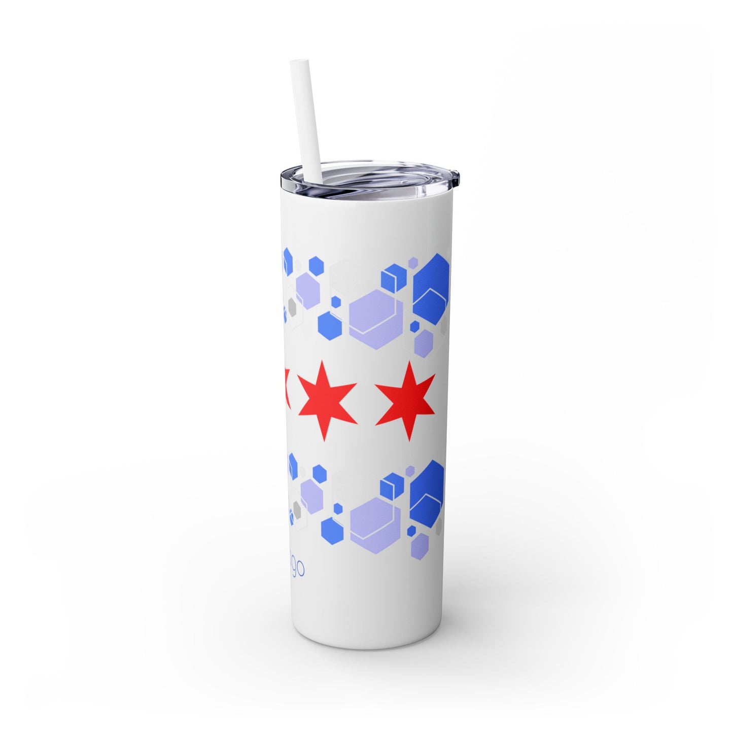 Modern Chicago Tumbler with Straw, 20oz