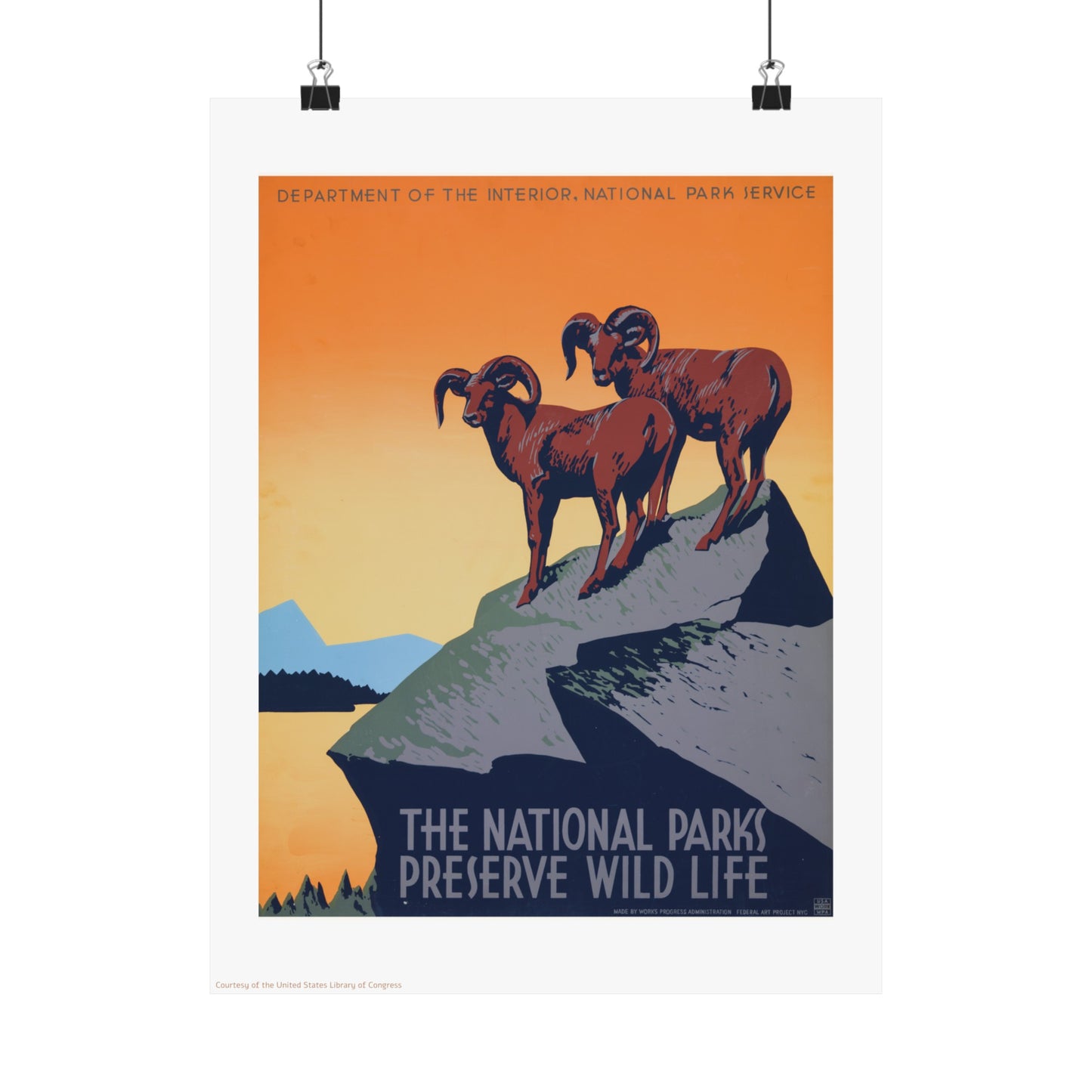 National Park Illustration Vertical Poster