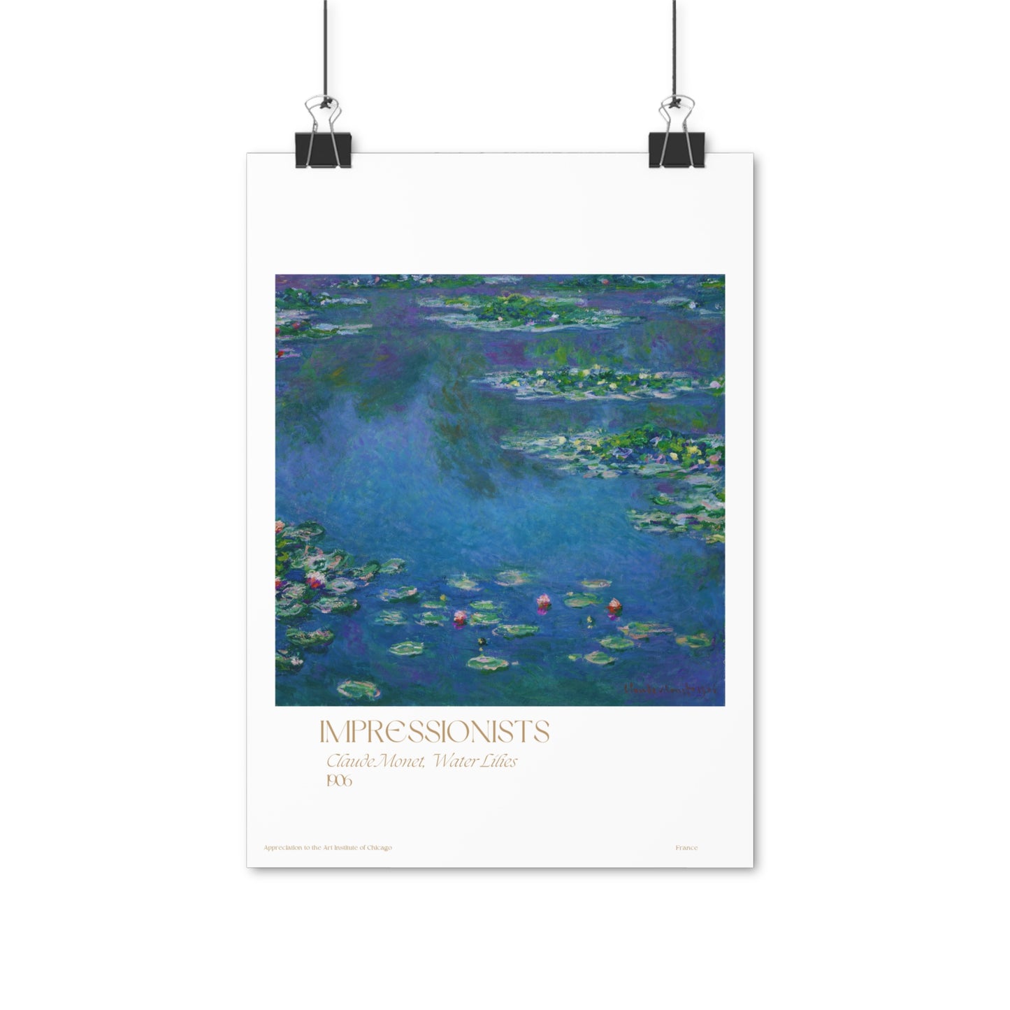 Claude Monet, Water Lilies 1906 Vertical Posters EU